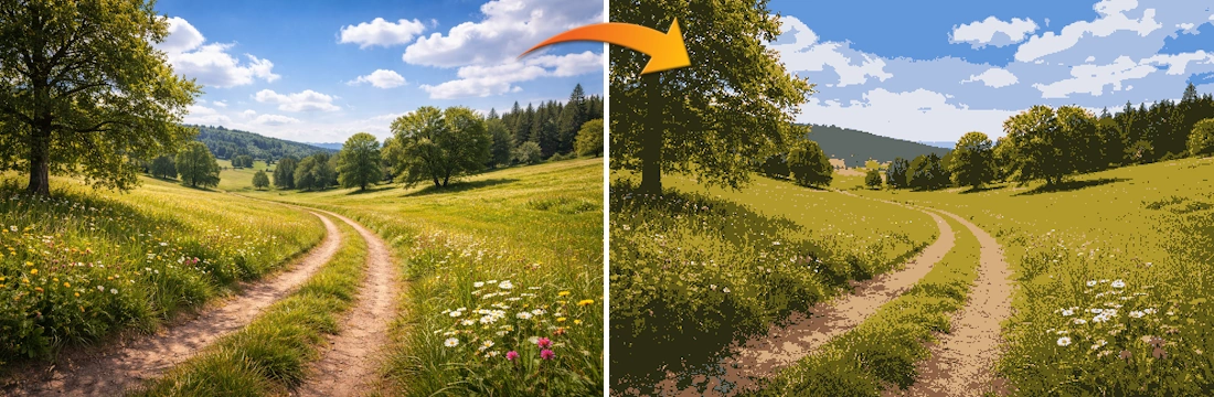 Reference photo transformed into value map underpainting using online color value finder tool.